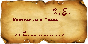Kesztenbaum Emese névjegykártya